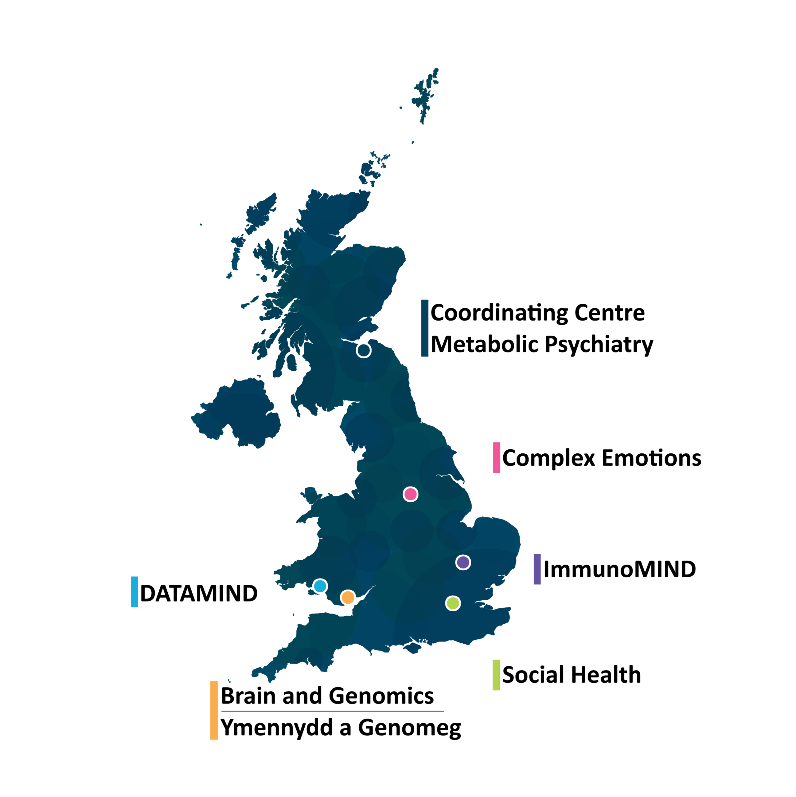 map showing location of hubs